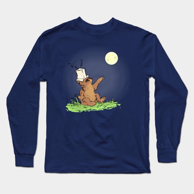 Little Bear Goes to the Moon Long Sleeve T-Shirt by sky665